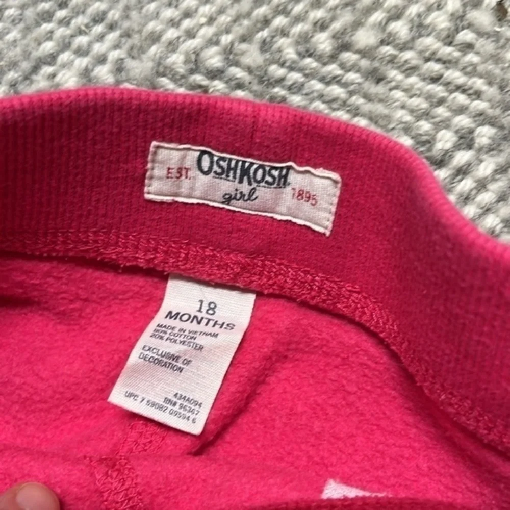 Oshkosh‎ flower embroidery pink sweatpants
